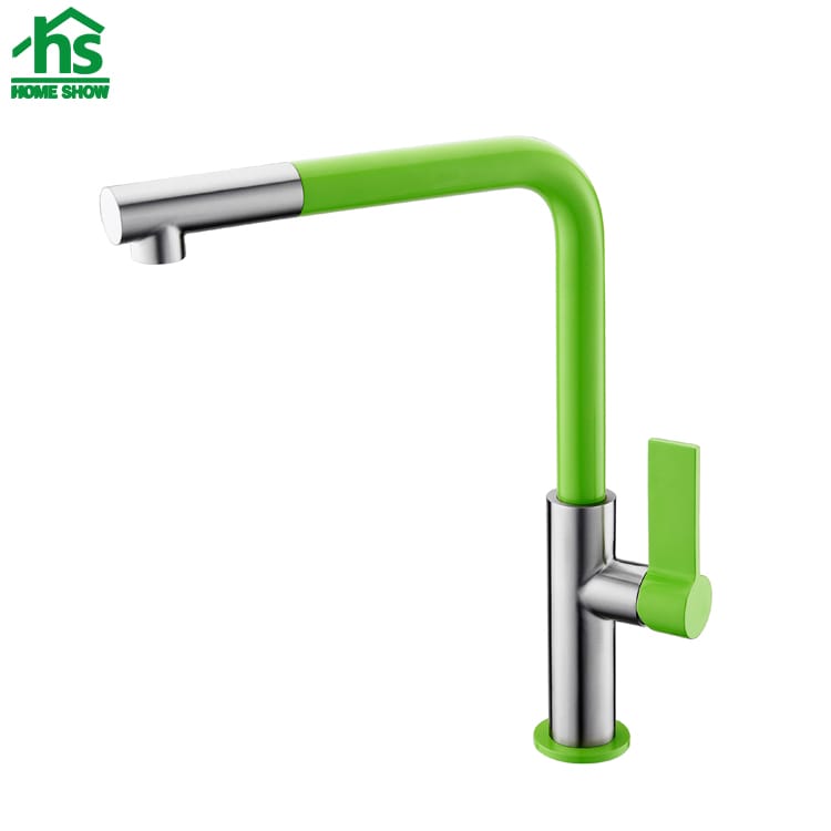 OEM Stainless Steel Green Surface Single Handle Kitchen Faucet C031494