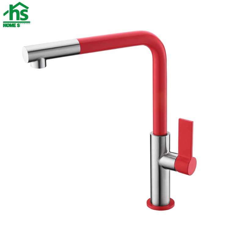 SUS 304 Red Color Kitchen Sink Faucet C031495