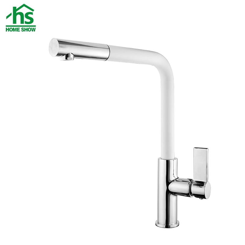 Low Wholesale Price ODM White Color Single Handle Kitchen Sink Faucet C03 1221