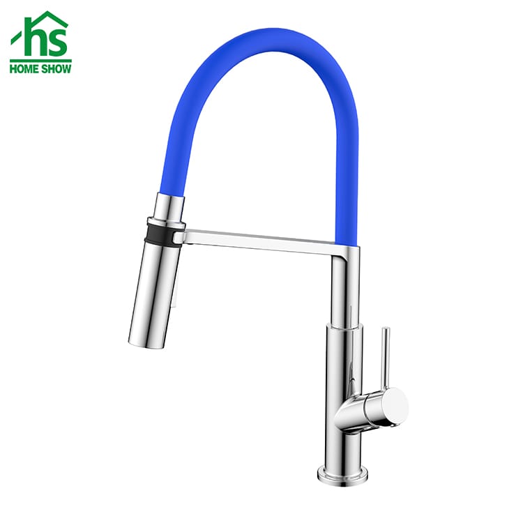 Factory Price Blue Silicon Tube Pull Out Kitchen Faucet C03 1419