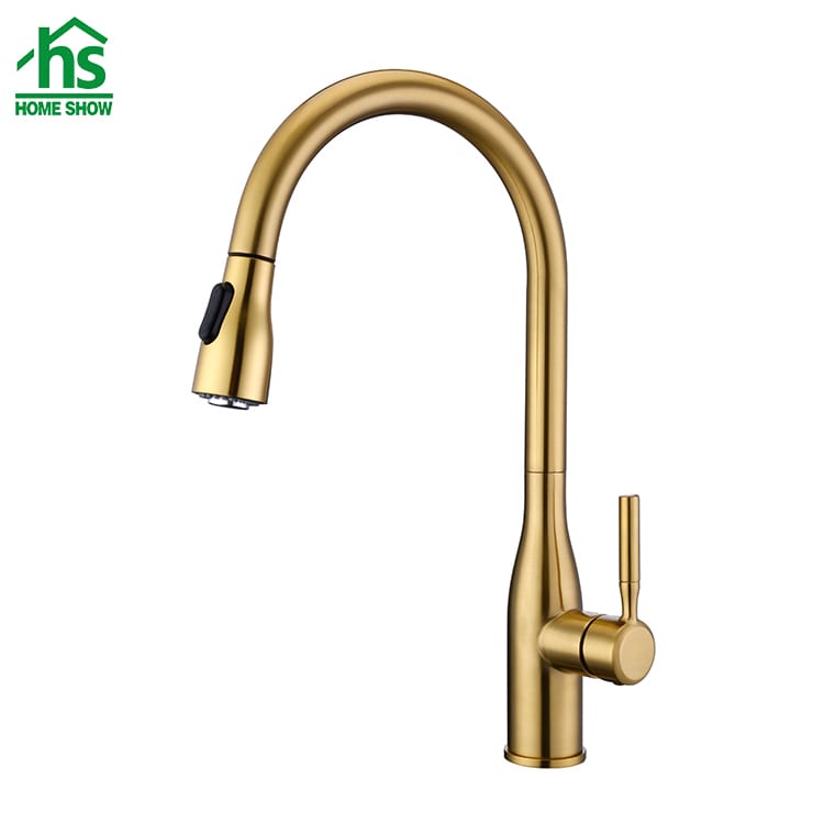 Wholesale Gold Kitchen Faucet with Pull Out Sprayer