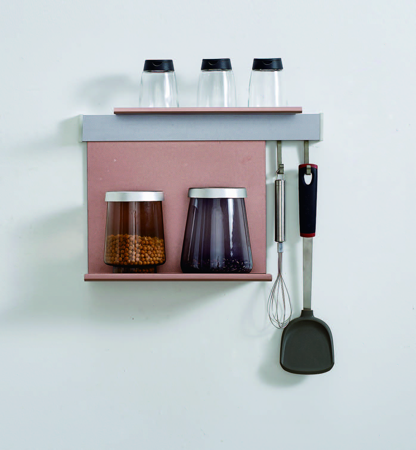 Special Design Wall Mount Multifunction Kitchen Shelf Organizer with Hooks