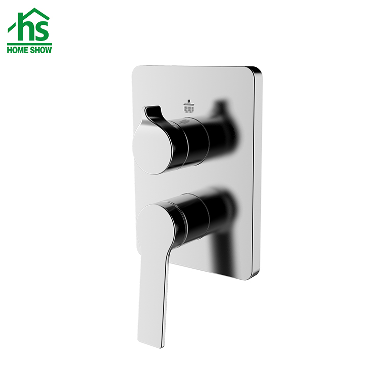 Wholesale Square Cover Brass Concealed Shower Mixer Valve with Diverter Installation Supplier