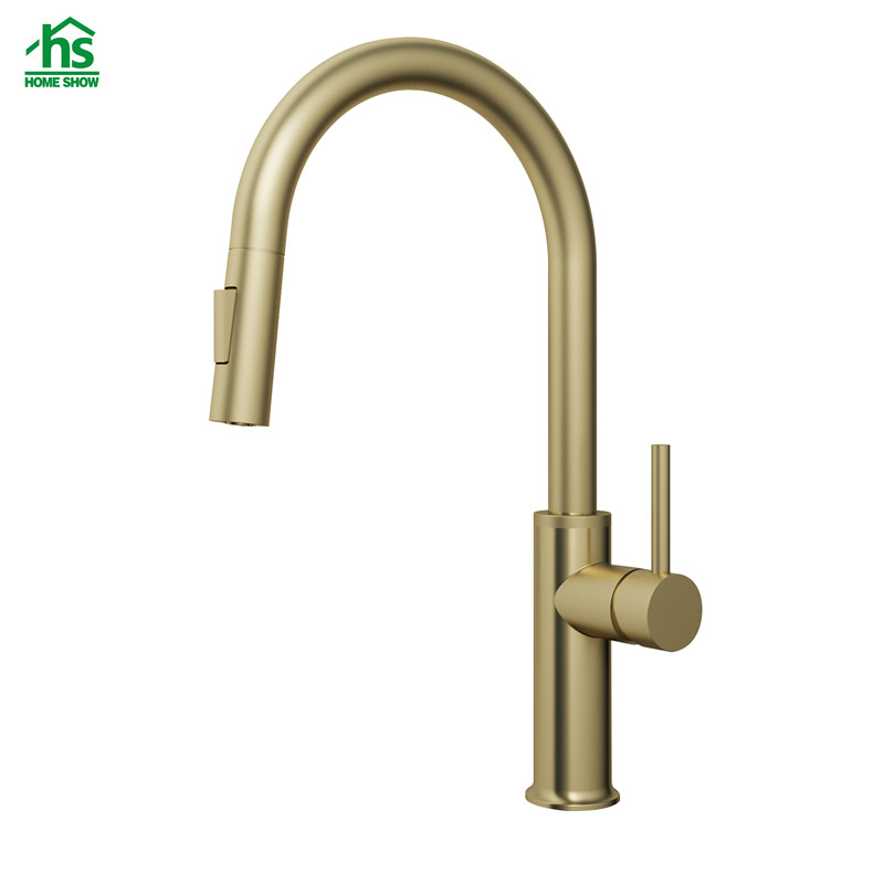 Economy 304 Stainless Steel Brushed Gold Kitchen Faucet C03 1670