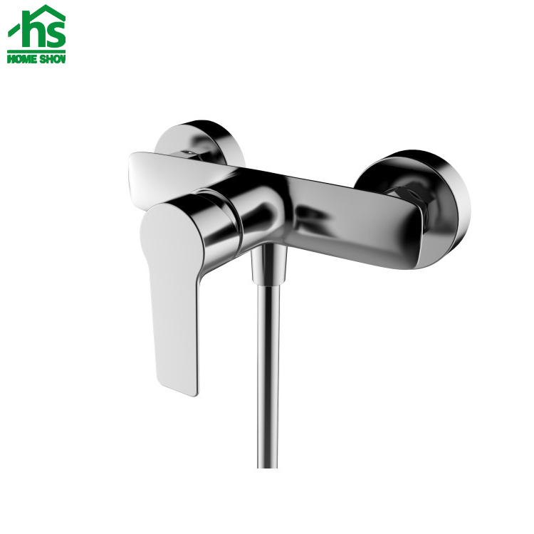 Factory  Brass Material Chrome Plated Modern Bathroom Shower Mixer Tap D17 1001