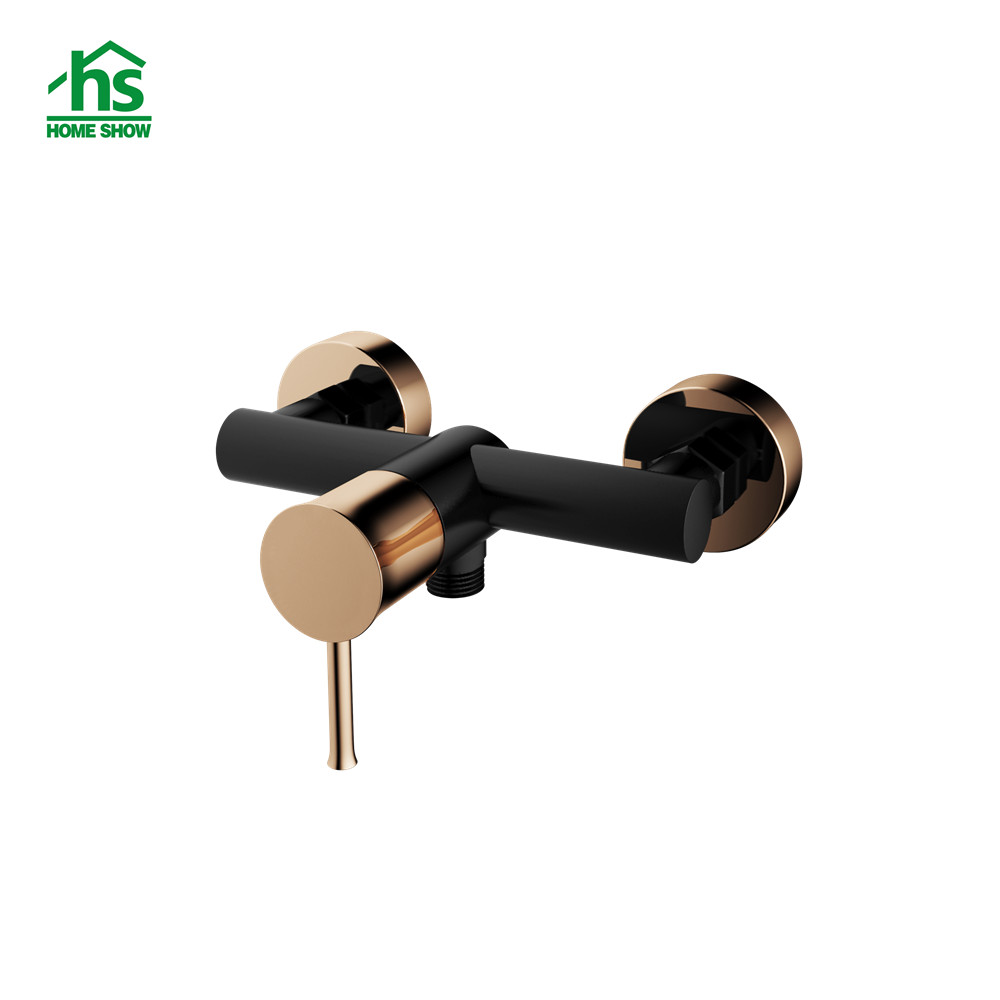 Factory OEM Single Lever 5 Year Warranty Black and Rose Gold Bathtub Shower Mixer for Bathroom D45 3001