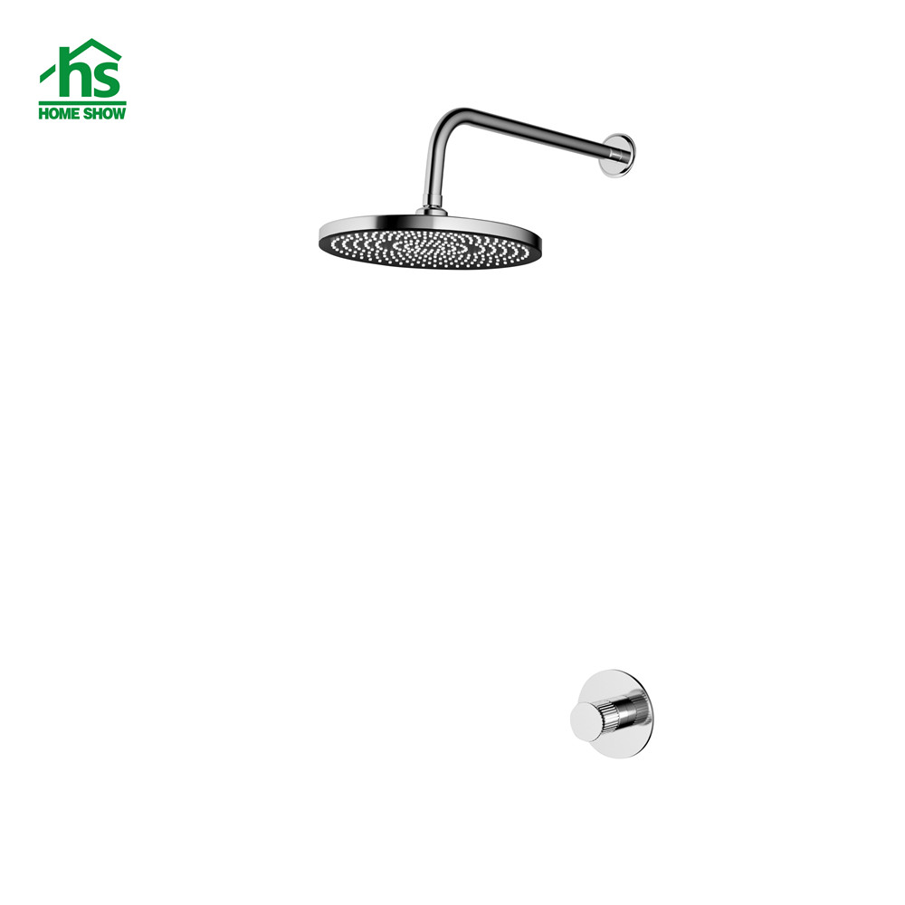Brass Material Chrome Single Level In Wall Bath&Shower Mixer Faucet Set with Head Shower